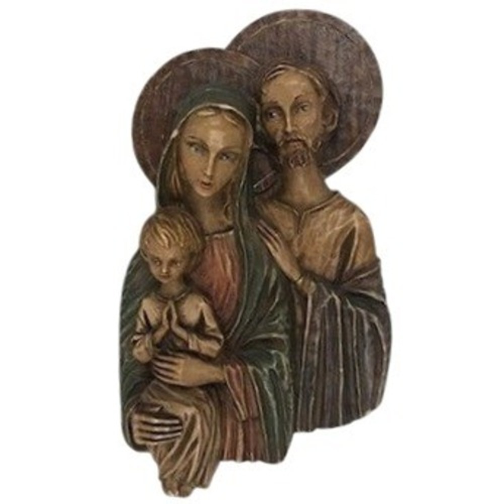 VTG Holy Family Wall Plaque 9.5" Made in Italy Mary Joseph Jesus Religious Art